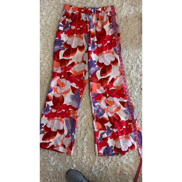 Gigio Women's Size M Multicolor Floral Flare Leg Pants #0313 - Picture 5 of 16